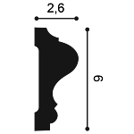 Moulure à peindre Flexible — détail technique