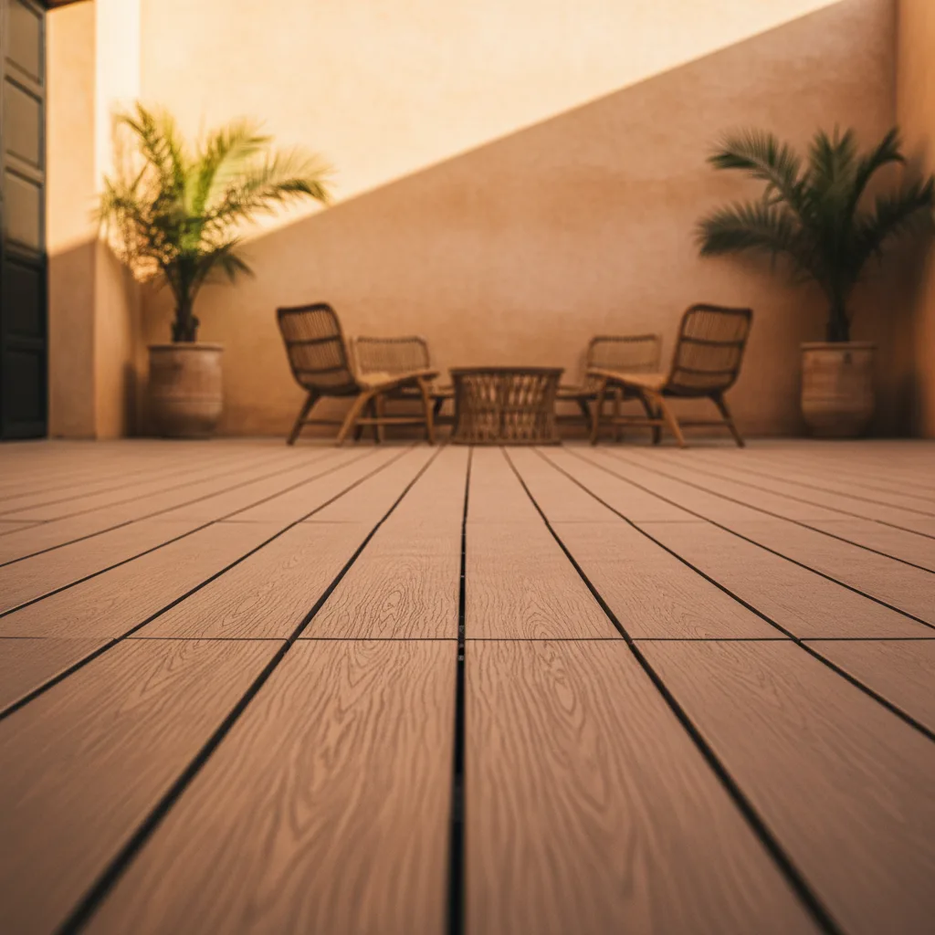 Terrasse en Teck : L'Élégance Naturelle au Maroc